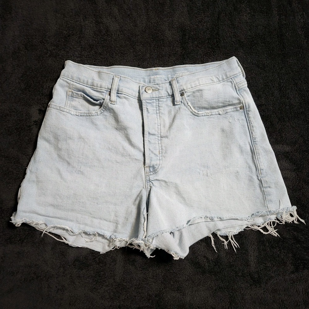 Old Navy Size 12 Women's Sky-Hi A-Line Higher High-Rise Cut Off Jean Shorts
